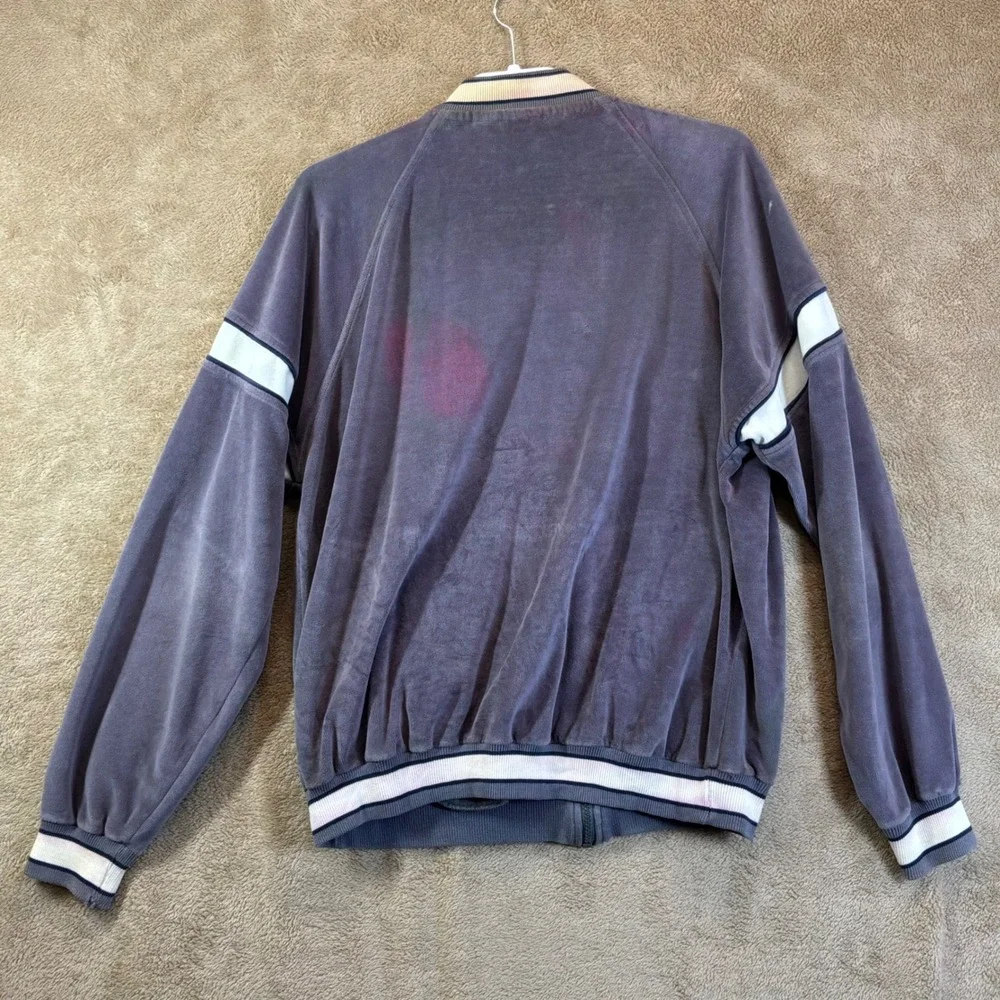 VTG Christian Dior Monsieur Velour Track Jacket Purple L Stains Fade READ